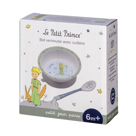 Bol ventouse avec cuillère le petit prince Blanc 2 - vertbaudet enfant 
