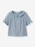 Chemise fille en gaze - coton biologique bleu jean+vert sauge 2 - vertbaudet enfant 