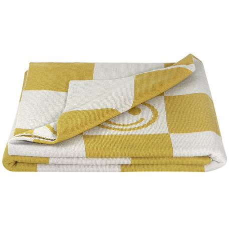 Couverture pour enfant 'smiley' Lila+Moutarde+Pistache 11 - vertbaudet enfant 