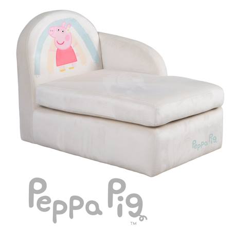 Canapé méridienne pour enfant en velours doux peppa pig Beige - peppa pig 6 - vertbaudet enfant 