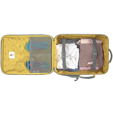 Valise à roulettes bus adventure Gris, bleu clair, moutarde+Vert foncé 4 - vertbaudet enfant 