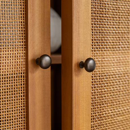 Armoire enfant en bois de pin et cannage 200 ninon Naturel 6 - vertbaudet enfant 