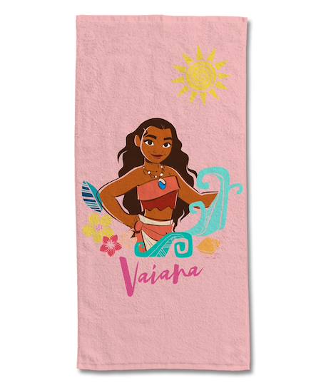 Serviette de plage vaiana coton Rose 1 - vertbaudet enfant 