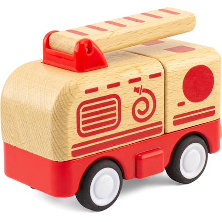 Routoudou - mini camion de pompier Rouge 3 - vertbaudet enfant 