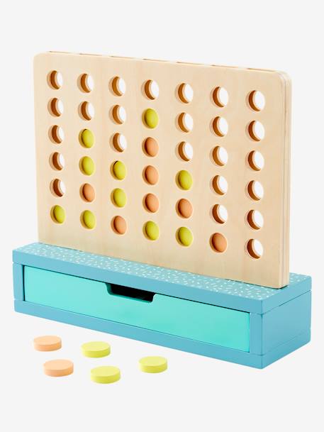 Jeu 4 en ligne ! en bois FSC® multicolore 1 - vertbaudet enfant 