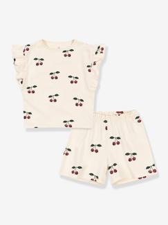-Ensemble bébé tee-shirt et short Lin Frill Set Gots