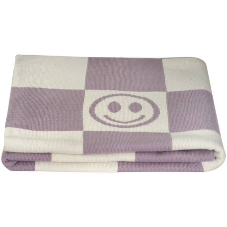 Couverture pour enfant 'smiley' Lila+Moutarde+Pistache 1 - vertbaudet enfant 