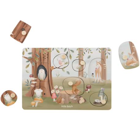 Puzzle sonore Bleu, vert, multicolore, marron 2 - vertbaudet enfant 