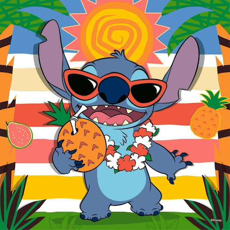 Puzzle stitch aloha 3x49 pcs Bleu 4 - vertbaudet enfant 
