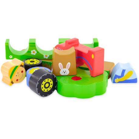 Puzzle magnétique ferme Jaune 3 - vertbaudet enfant 