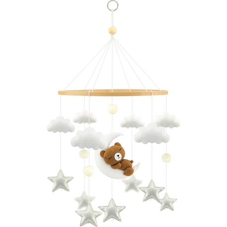 Mobile l'ourson rêveur Blanc 1 - vertbaudet enfant 