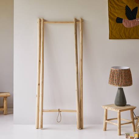 Portant simple enfant en bois de teck 160 kilim Naturel 5 - vertbaudet enfant 