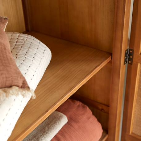 Armoire enfant en bois de pin et cannage 200 ninon Naturel 5 - vertbaudet enfant 