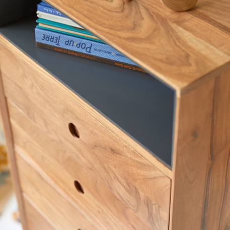 Chiffonnier enfant en bois d'acacia 5 tiroirs pavel Naturel 6 - vertbaudet enfant 