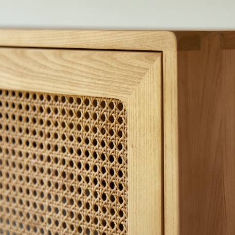 Armoire enfant en bois d'orme massif et cannage luis Naturel 6 - vertbaudet enfant 