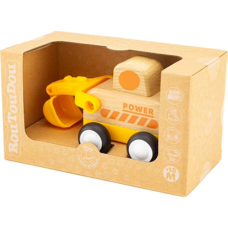 Routoudou - mini pelleteuse Jaune 6 - vertbaudet enfant 