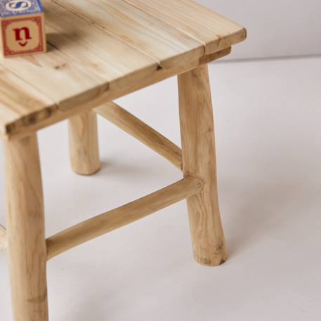 Chevet enfant en bois de teck kilim Naturel 5 - vertbaudet enfant 