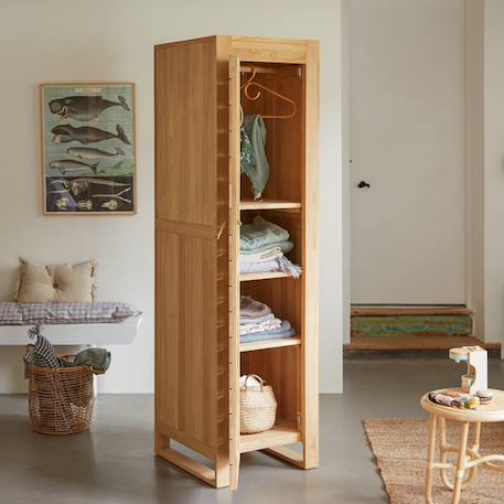 Colonne simple enfant en bois de teck 180 minimalys Naturel 2 - vertbaudet enfant 
