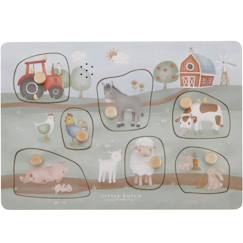 Jouet-Jeux éducatifs-Puzzles-Puzzle sonore en bois little farm