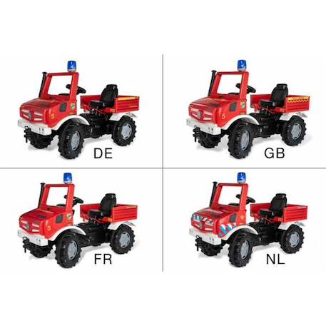 Rollyunimog fire truck avec frein et lumières Rouge 4 - vertbaudet enfant 