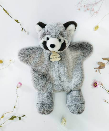 Marionnette à main panda gris 25 cm Gris 2 - vertbaudet enfant 