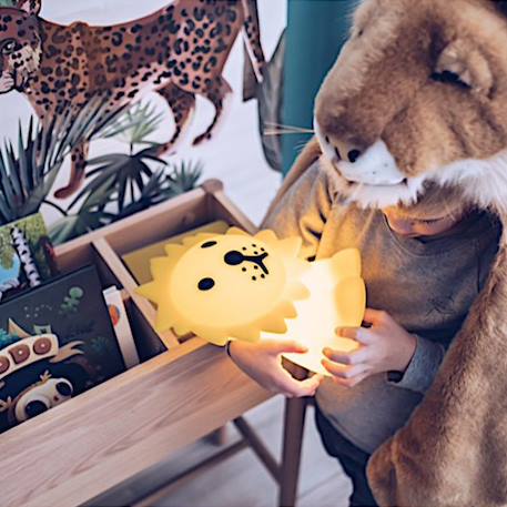 Lampe à poser lion première lampe (25 cm) Blanc+Jaune 9 - vertbaudet enfant 