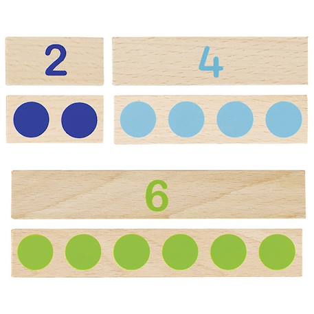 Réglette de calcul en bois 36 éléments Multi-coloured 5 - vertbaudet enfant 