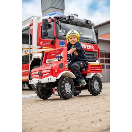 Rollyunimog fire truck avec frein et lumières Rouge 6 - vertbaudet enfant 