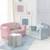 Canapé club en velours doux pour enfant - rembourré en mousse - lil sofa Gris argenté+Rose pastel 12 - vertbaudet enfant 