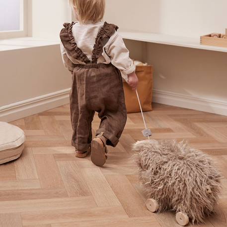 Jouet à tirer en bois mammouth neo Gris, beige 4 - vertbaudet enfant 