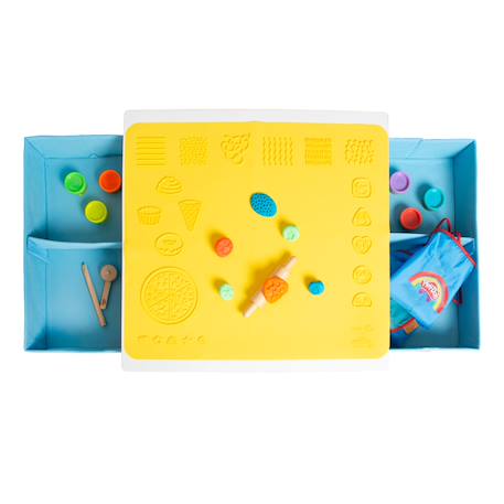 Table enfant + tabouret + 6 pots de pâte à modeler x play-doh et accessoires Blanc - bleu 3 - vertbaudet enfant 