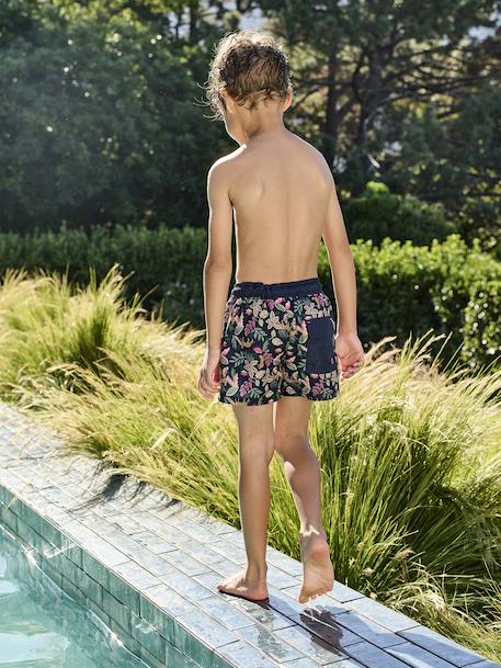 Short de bain imprimé garçon Capsule famille encre 7 - vertbaudet enfant 