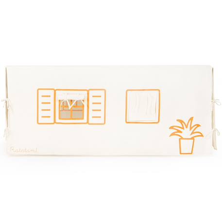 Cabane de table château noir et beige (90 x 200 cm) Ecru, noir+Ecru, orange 10 - vertbaudet enfant 