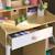 Bureau enfant avec tiroir et 3 étagères, l 80 x p 50 x h 96 cm Blanc et naturel 3 - vertbaudet enfant 