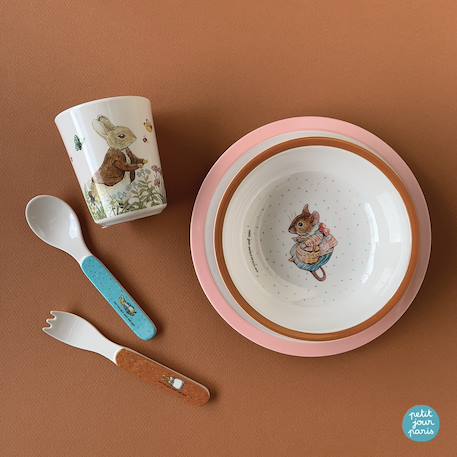 Coffret 5 pièces pierre lapin rose Rose 3 - vertbaudet enfant 