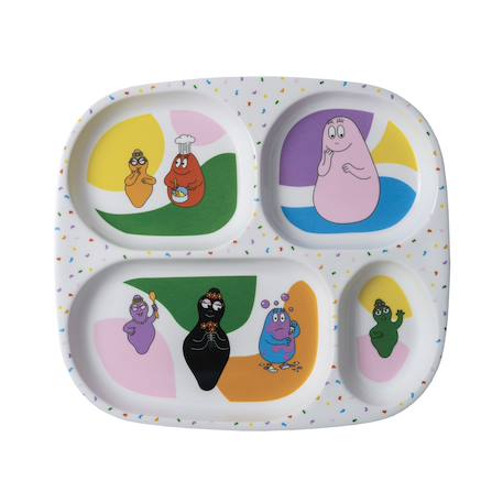 Assiette plateau à compartiments barbapapa Blanc 1 - vertbaudet enfant 