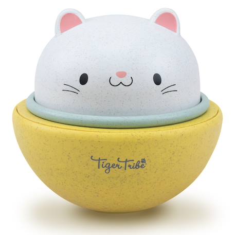 Chat culbuto et véhicule à friction Jaune 1 - vertbaudet enfant 