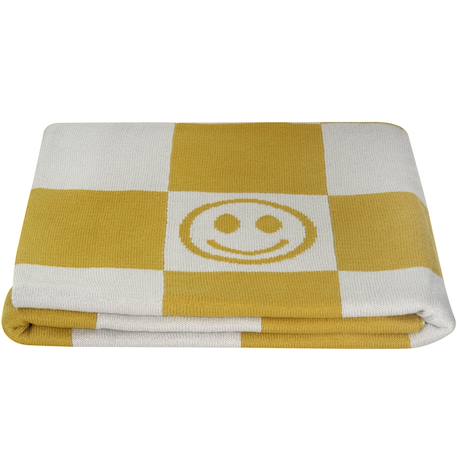 Couverture pour enfant 'smiley' Lila+Moutarde+Pistache 7 - vertbaudet enfant 