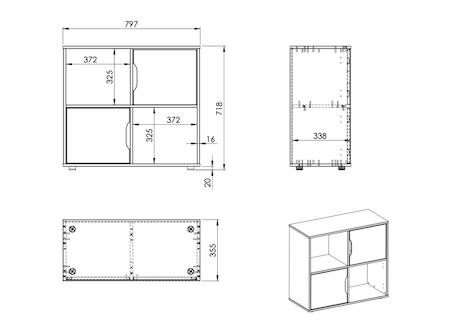 Cubes de rangement jade Blanc 3 - vertbaudet enfant 