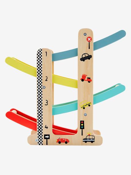 Toboggan à voitures en bois FSC® multicolore 3 - vertbaudet enfant 