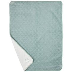 Linge de maison et décoration-Linge de lit enfant-Couverture supersoft vert de gris (75 x 100 cm)