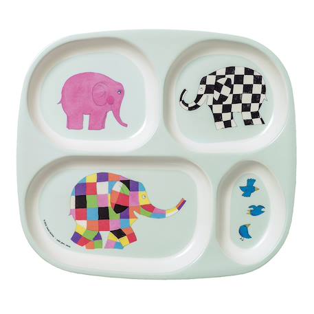Assiette plateau à compartiments elmer Blanc 1 - vertbaudet enfant 