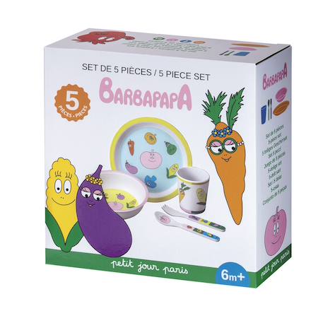 Coffret 5 pièces barbapapa veggie Blanc 2 - vertbaudet enfant 