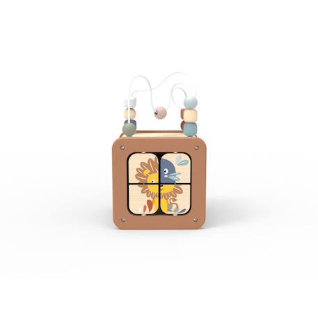 Cube d'activités 5 en 1 en bois Beige 1 - vertbaudet enfant 