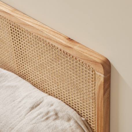 Tête de lit enfant en tiges de rotin cannée 90 cm adèle Naturel 3 - vertbaudet enfant 