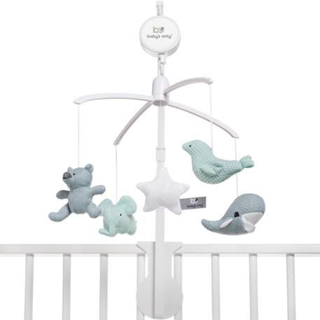 Mobile musical animaux vert d'eau Beige+Beige, marron, noir+Beige, rose, noir+Beige, vert d'eau+Vert d'eau 22 - vertbaudet enfant 