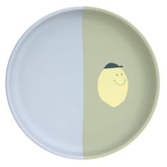 Puériculture-Assiette en silicone - happy fruits