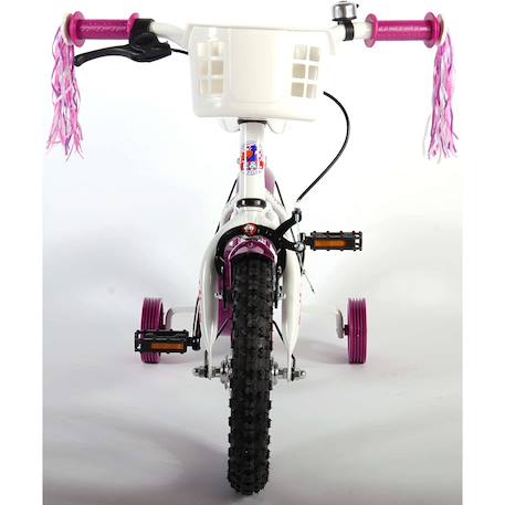 Vélo enfant heart cruiser 12 pouces blanc violet Violet et blanc 6 - vertbaudet enfant 