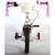 Vélo enfant heart cruiser 12 pouces blanc violet Violet et blanc 6 - vertbaudet enfant 