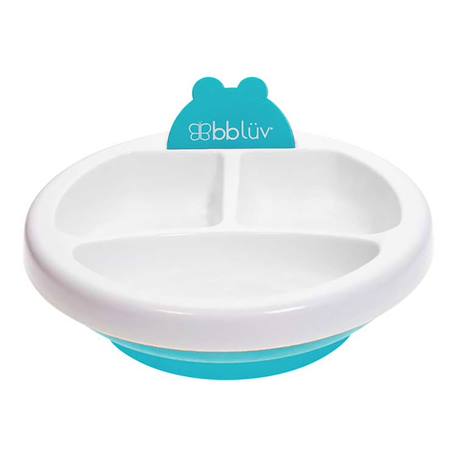 Assiette chauffante à compartiments et ventousée Bleu+Rose+Vert 2 - vertbaudet enfant 